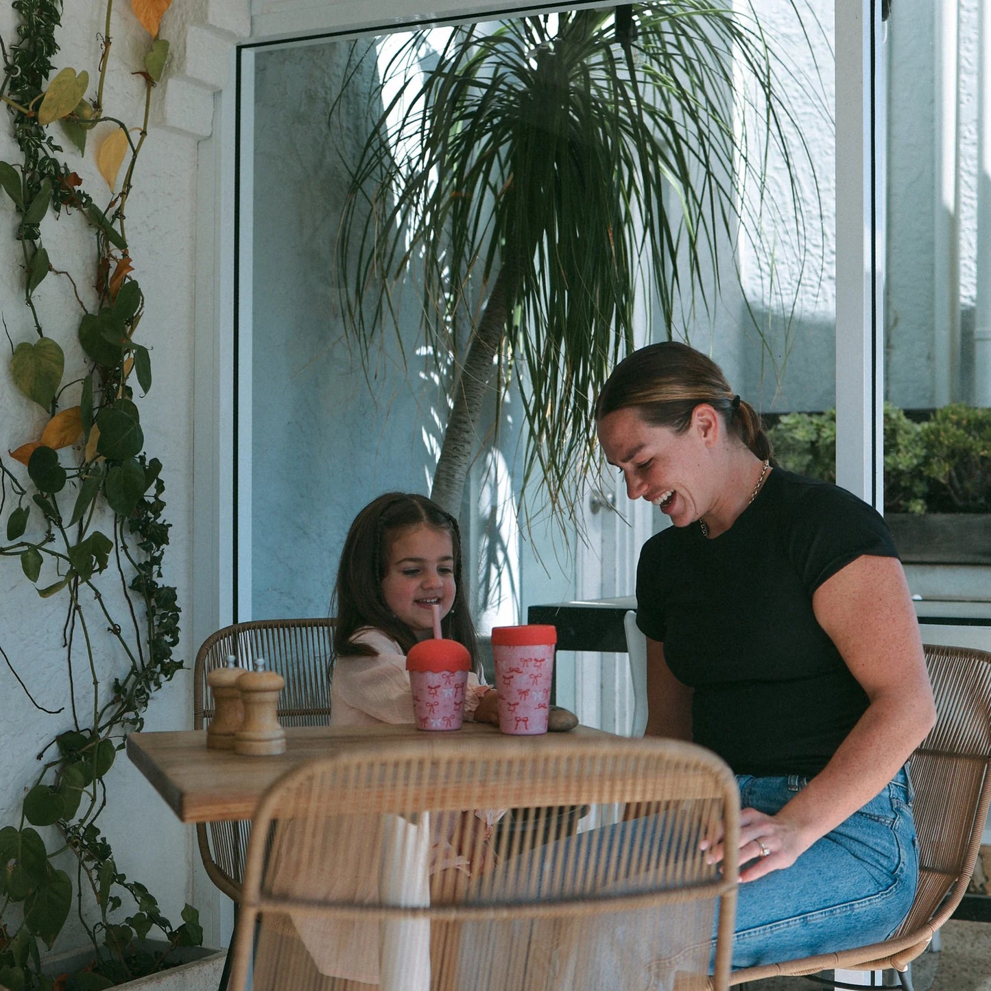 Smoothie Cup and Straw 200mls - Bows