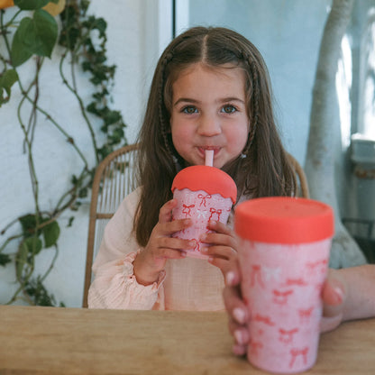 Smoothie Cup and Straw 200mls - Bows