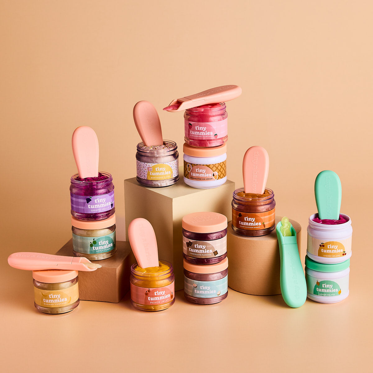 Strawberry Custard Jar and Spoon