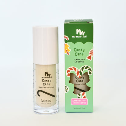 Scented Natural Lip Gloss - Candy Cane - Clear with Shimmer