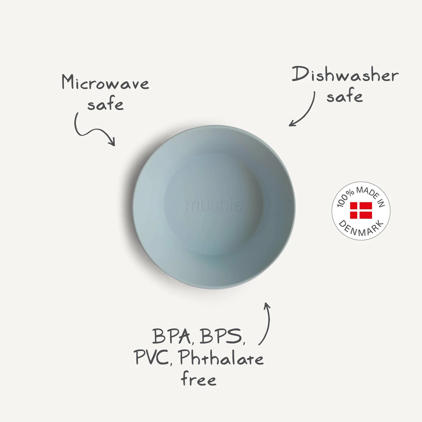 Round Dinner Bowl Set of 2 - Powder Blue