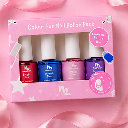 Water Based Nail Polish Non Toxic - 4 pack - Colour Fun