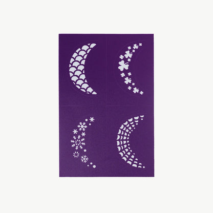 Reusable Adhesive Face Paint & Makeup Stencils - Purple