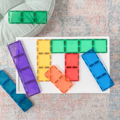 Magnetic Tiles - 18 pc Rainbow Rectangle Pack