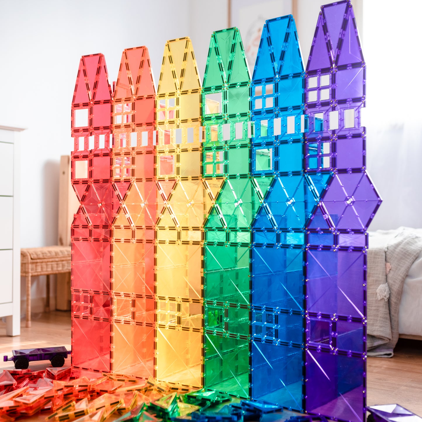 Magnetic Tiles - 212 pc Rainbow Mega Pack