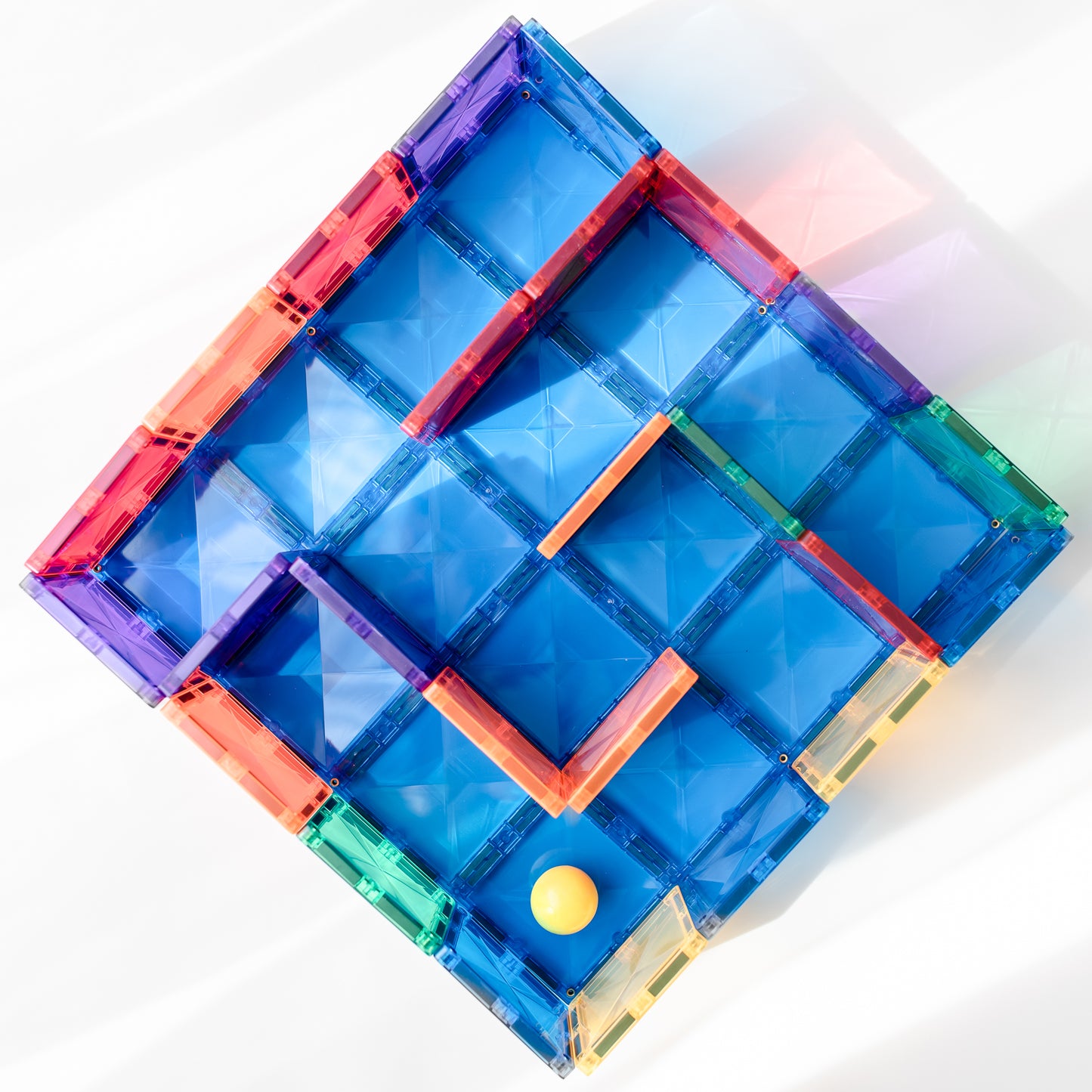 Magnetic Tiles - 2 pc Rainbow Blue & Green Base Plates