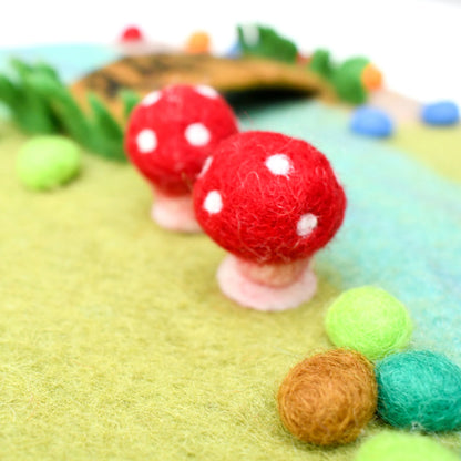 Felt Fairy River and Bridge Play Mat Playscape