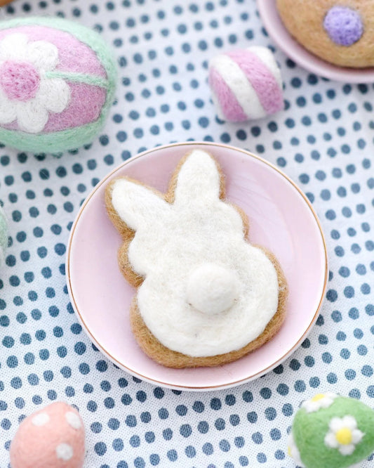 Felt Bunny Cookie - White