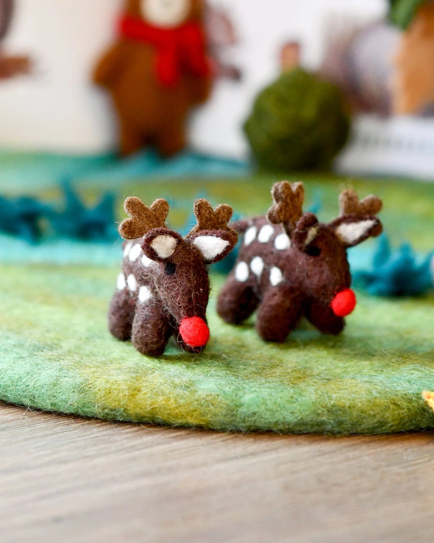 Felt Small Red-Nosed Reindeer