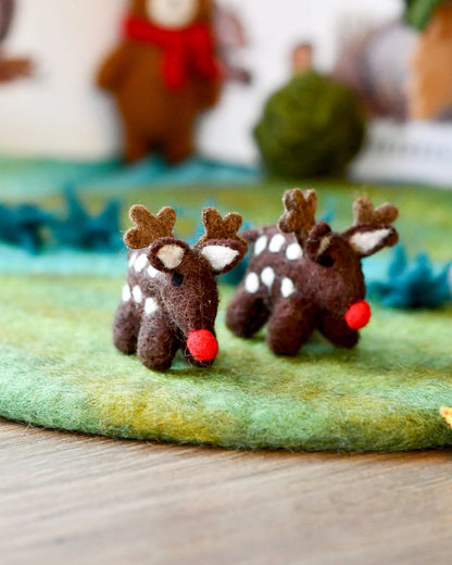 Felt Small Red-Nosed Reindeer