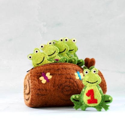 Finger Puppet Set - 5 Little Speckled Frogs