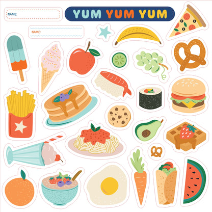 Reusable Lunch Box Stickers - For the Love of Food