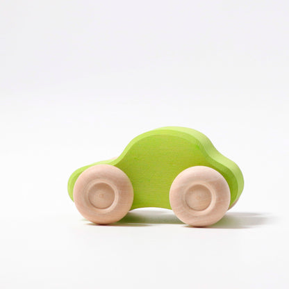 Grimm's Coloured Wooden Cars set of six handcrafted wooden vehicles for imaginative open-ended play.