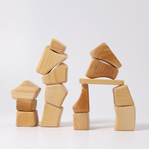 Grimm's Waldorf Natural Building Blocks – 15 Piece Set