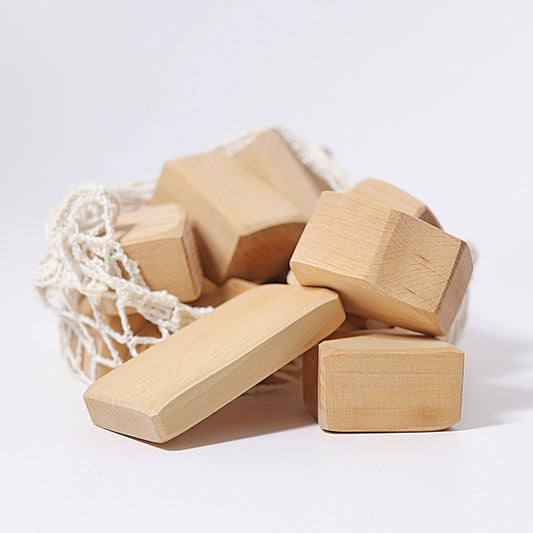 Grimm's Waldorf Natural Building Blocks – 15 Piece Set