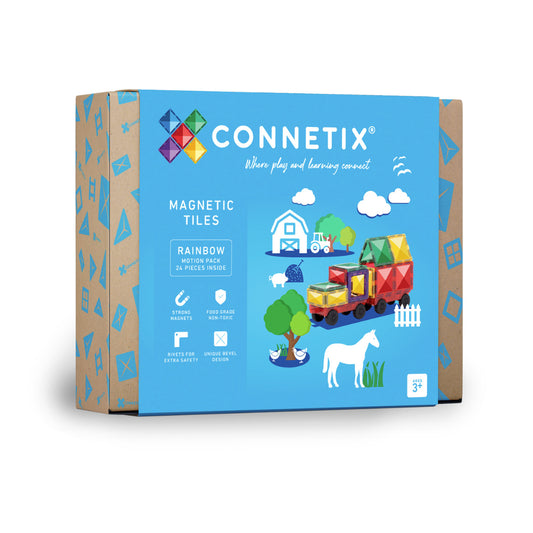 Magnetic Tiles - 24 pc Rainbow Motion Pack