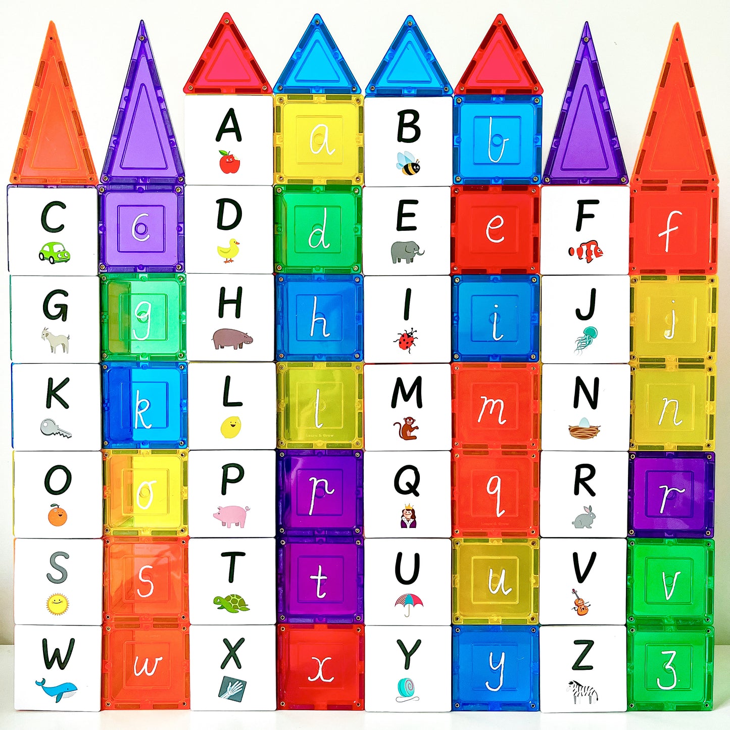 Magnetic Tile Topper - Alphabet Upper case Pack