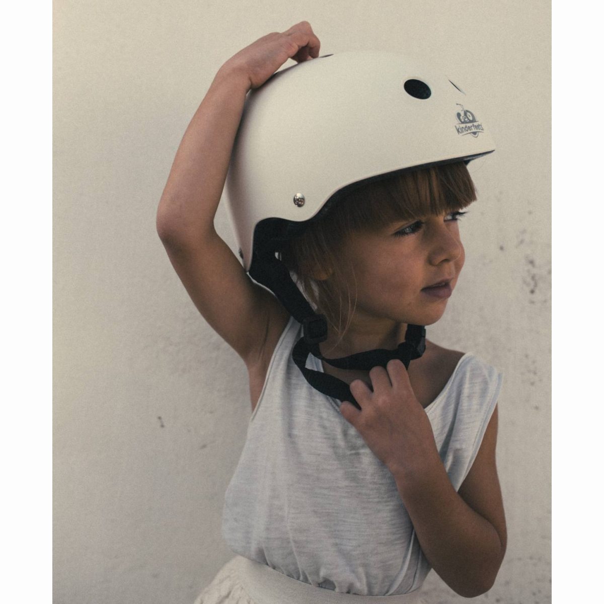 Kinderfeets Toddler Bike Helmet Matte White