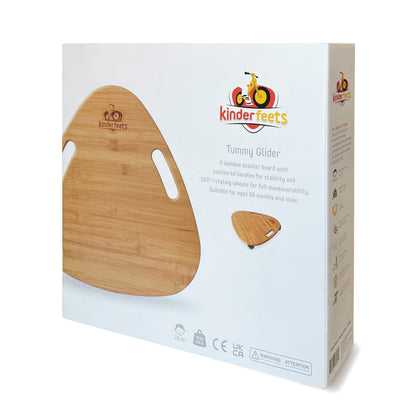 Kinderfeets Tummy Glider Wheelie Board - Bamboo
