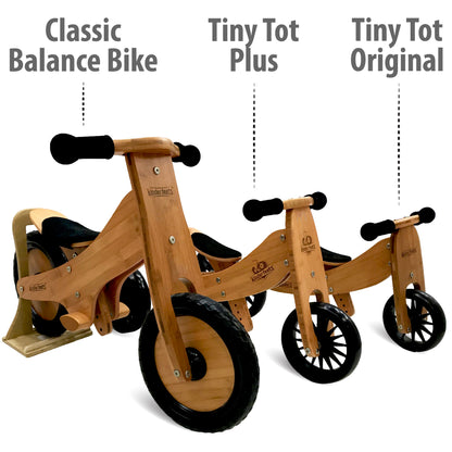 Kinderfeets 2 in 1 Tiny Tot Trike and Balance Bike - Bamboo