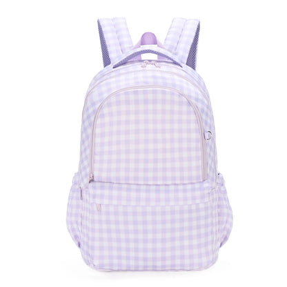 PRE ORDER - Campus School Backpack - Lilac Gingham