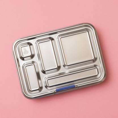 Five Compartment Leakproof Stainless Steel Lunchbox - Indigo