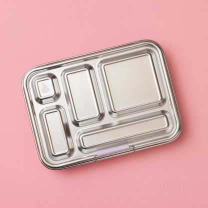 Five Compartment Leakproof Stainless Steel Lunchbox - Lilac