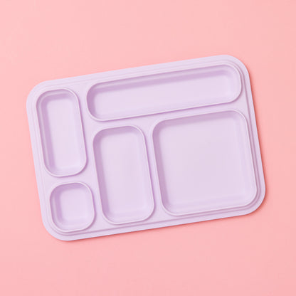 Five Compartment Leakproof Stainless Steel Lunchbox - Lilac