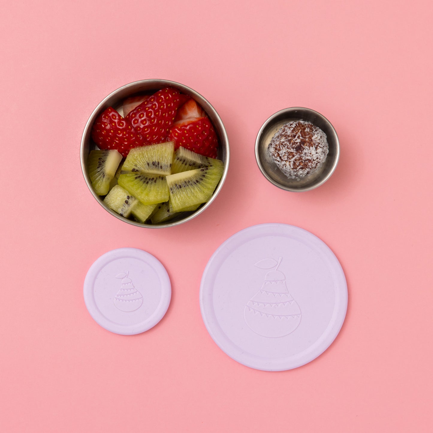 Five Compartment Leakproof Stainless Steel Lunchbox - Lilac