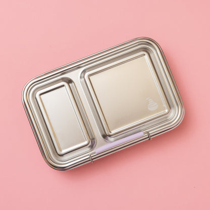 Two Compartment Leak Proof Stainless Steel Lunchbox - Lilac