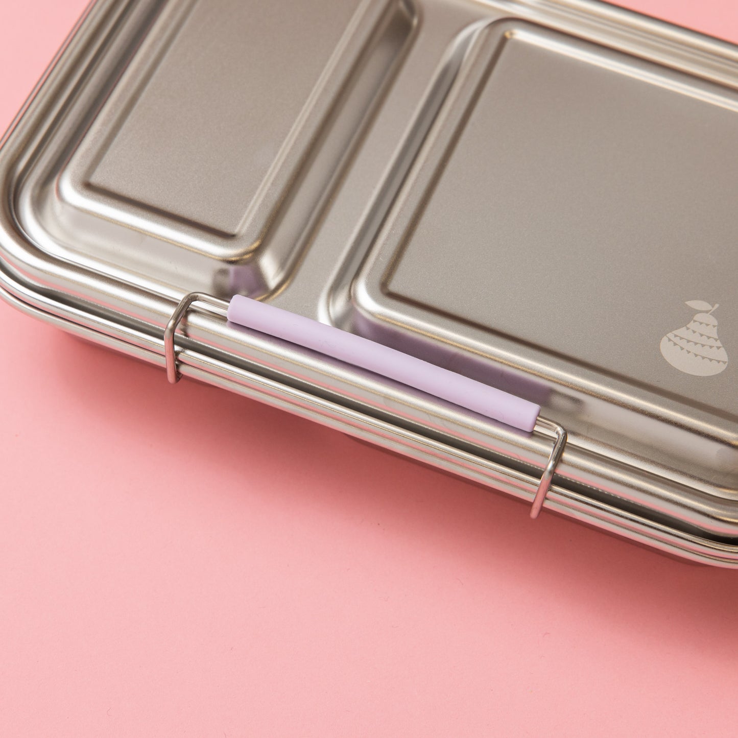 Two Compartment Leak Proof Stainless Steel Lunchbox - Lilac