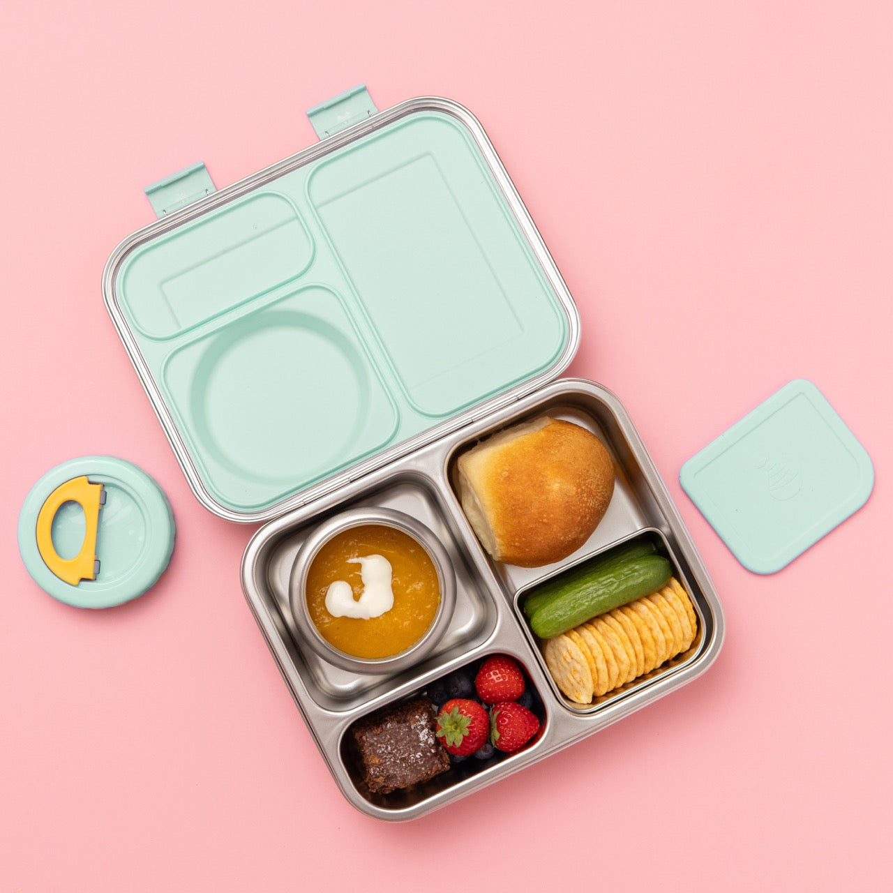 The Hot n Cold Hero Box Stainless Steel Lunchbox - Mint