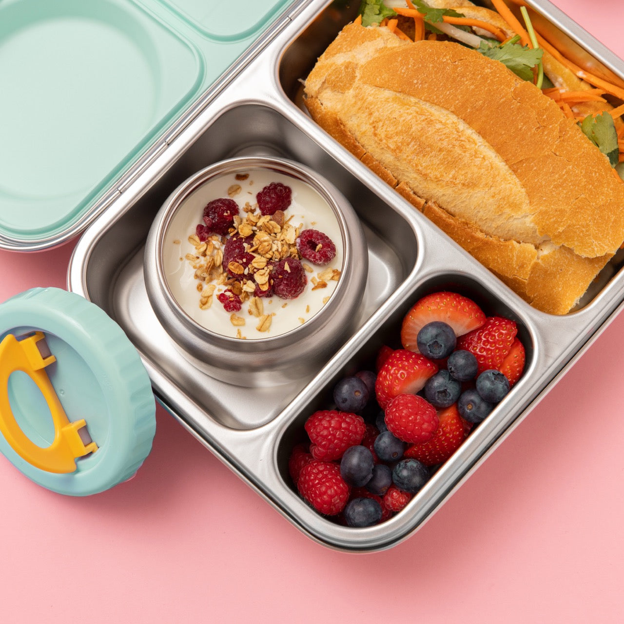 The Hot n Cold Hero Box Stainless Steel Lunchbox - Mint