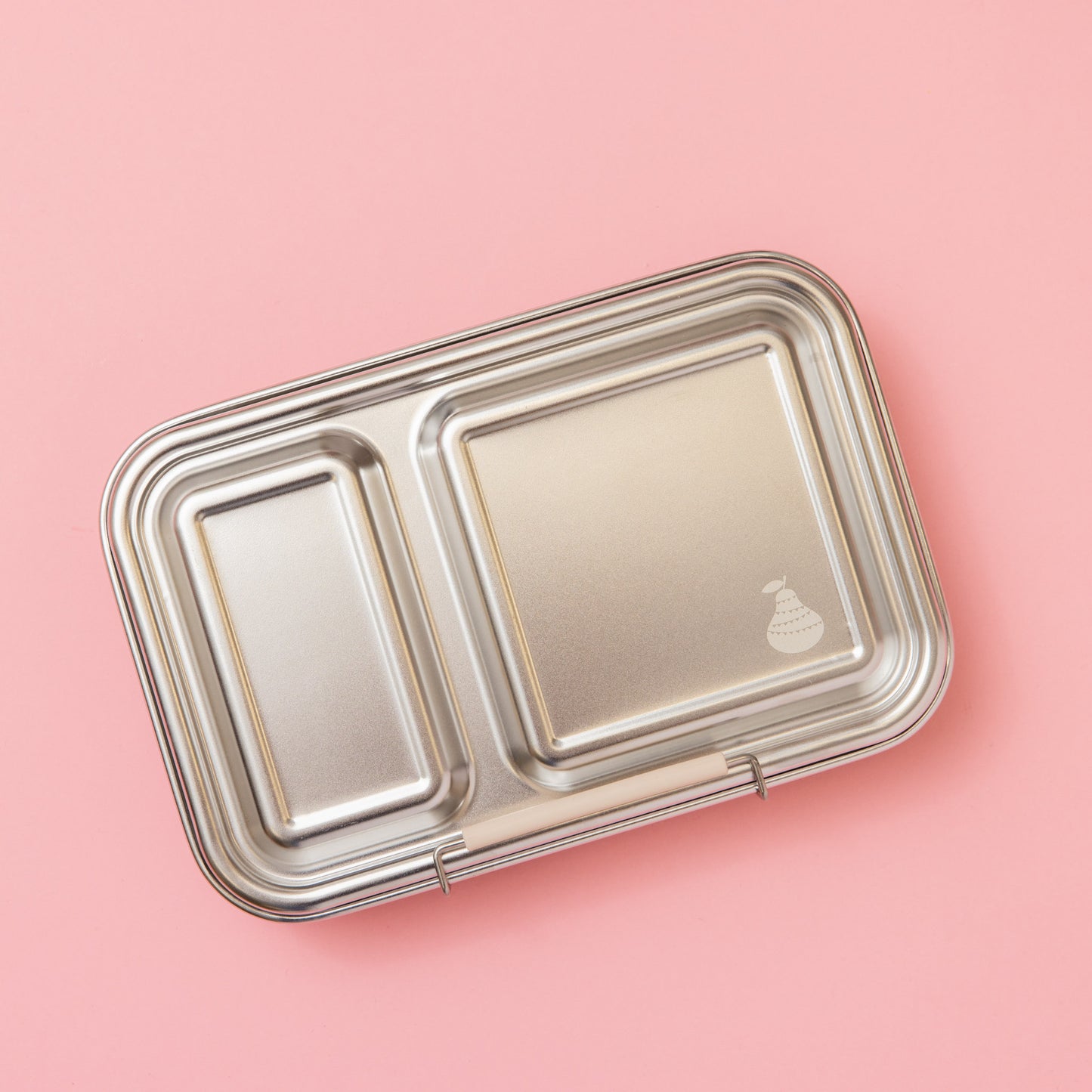 Two Compartment Leak Proof Stainless Steel Lunchbox - Oatmeal