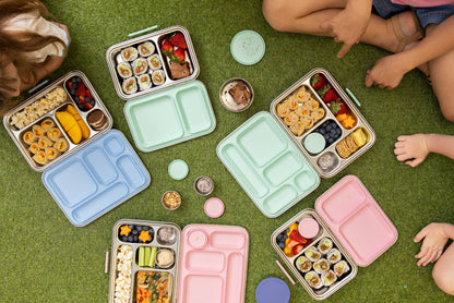 Two Compartment Leak Proof Stainless Steel Lunchbox - Mint