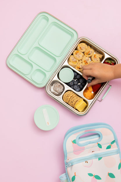 Five Compartment Leakproof Stainless Steel Lunchbox - Mint