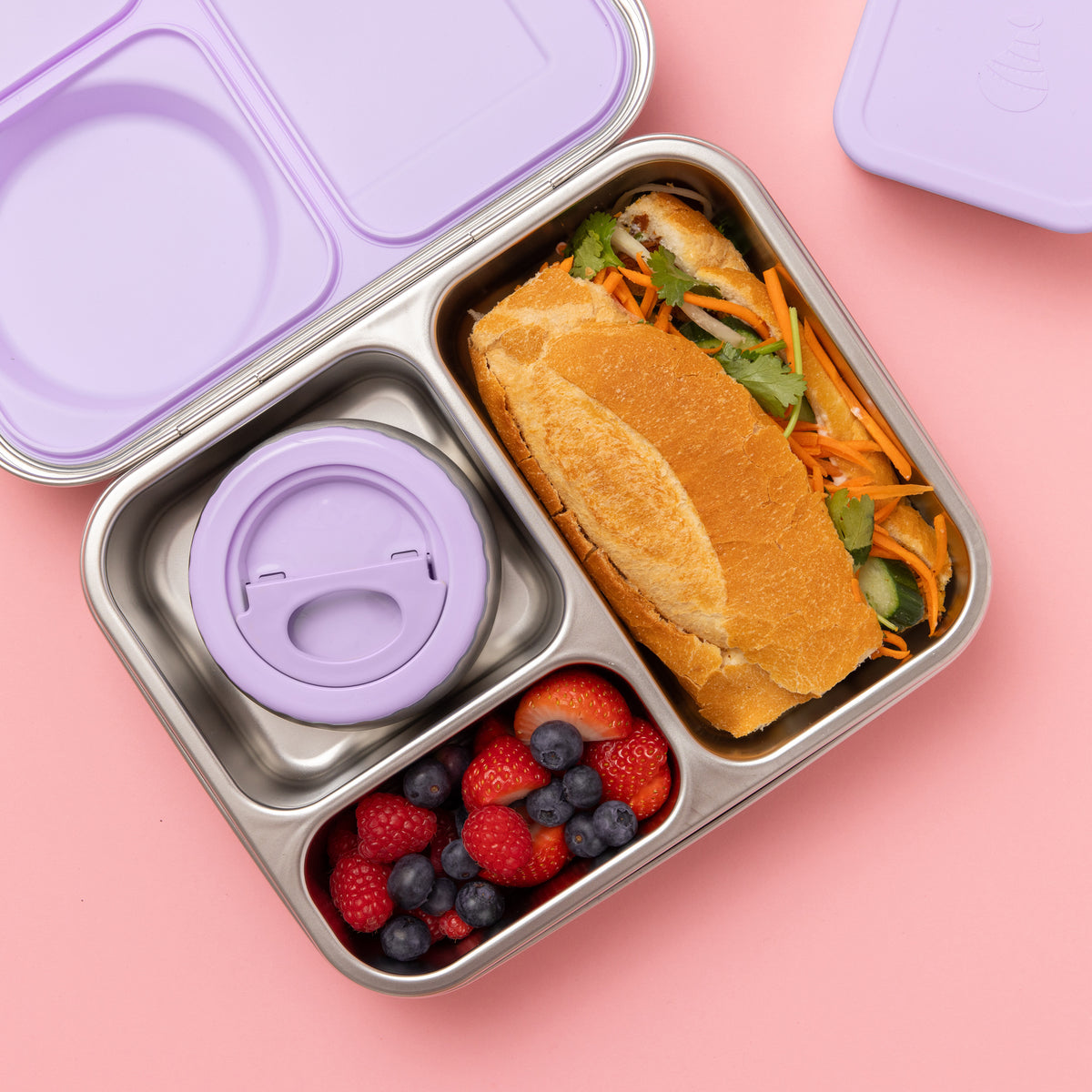 The Hot n Cold Hero Box Stainless Steel Lunchbox - Lilac