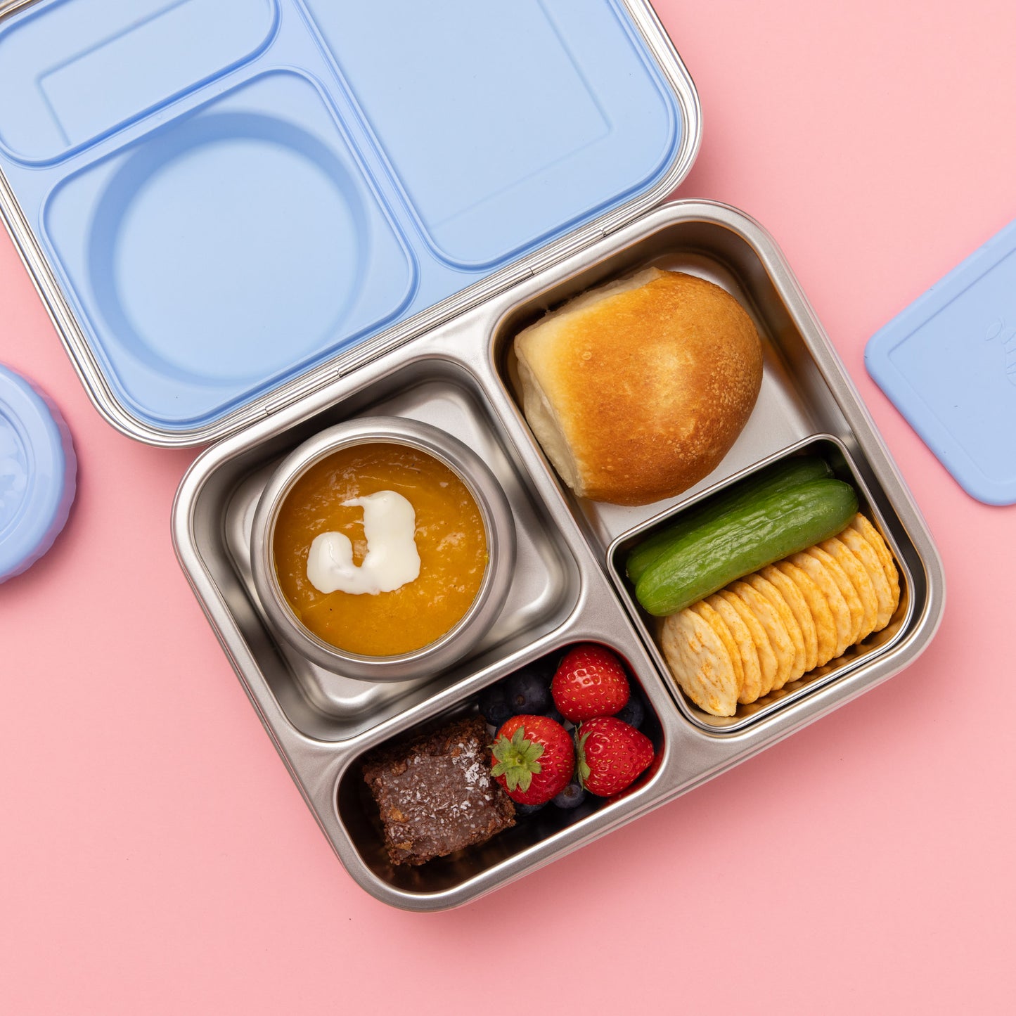 The Hot n Cold Hero Box Stainless Steel Lunchbox - Blue