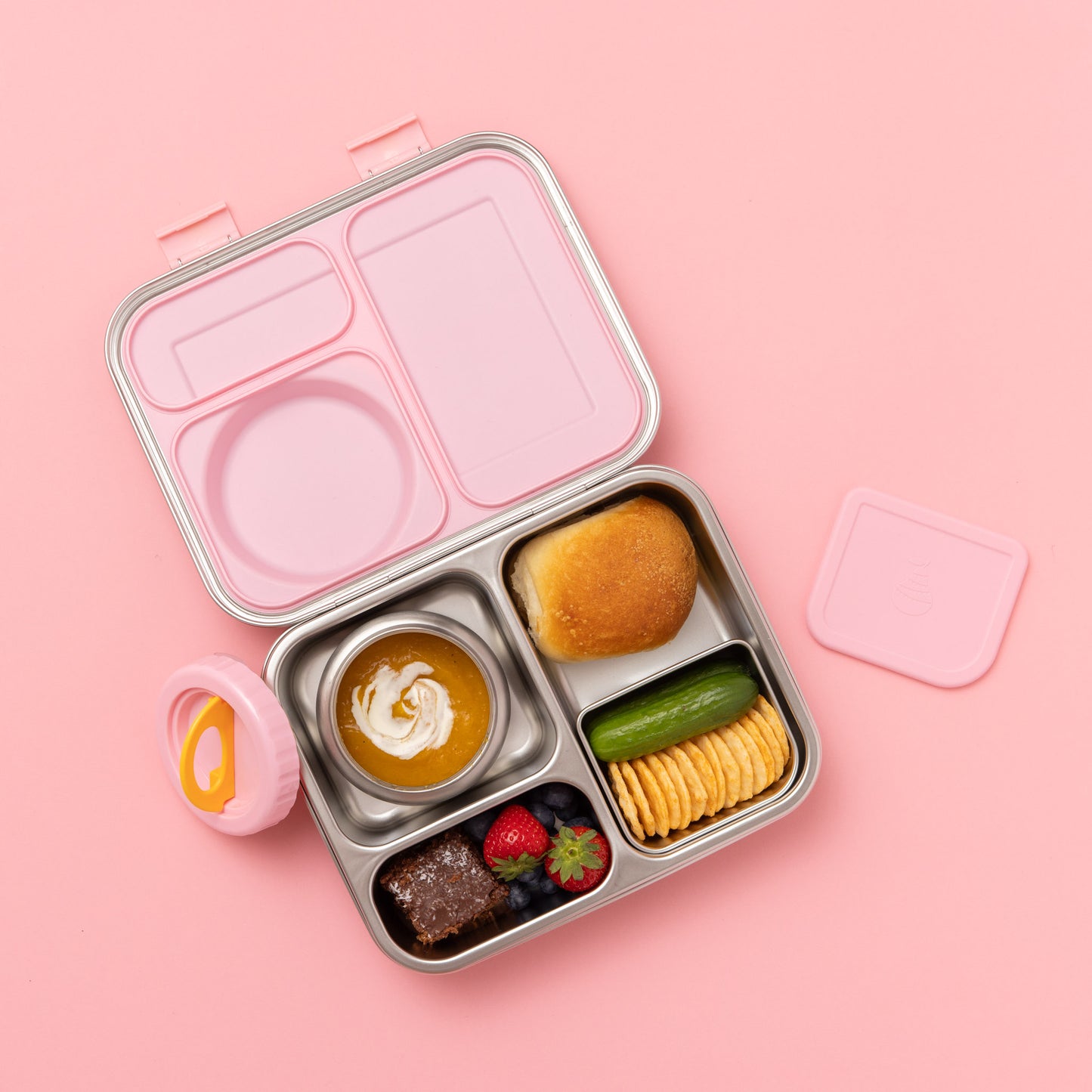 The Hot n Cold Hero Box Stainless Steel Lunchbox - Pink