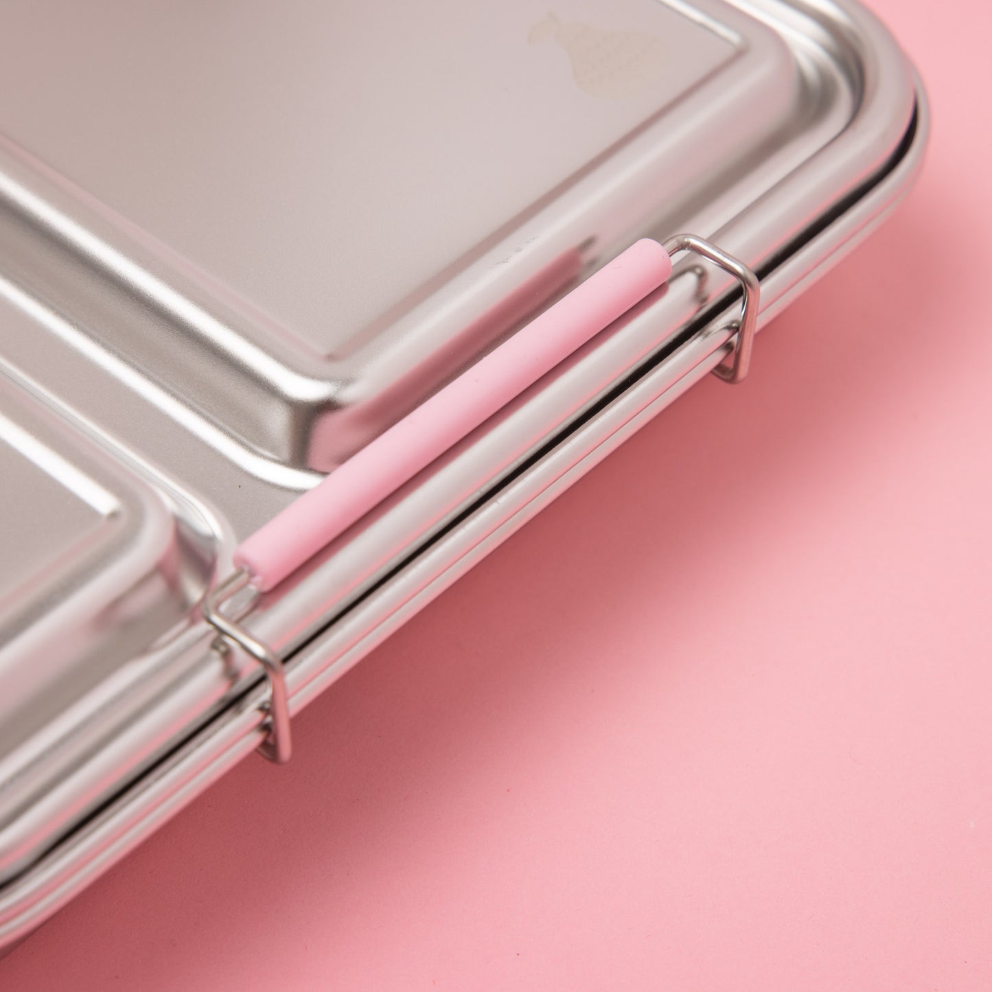 Two Compartment Leak Proof Stainless Steel Lunchbox - Pink