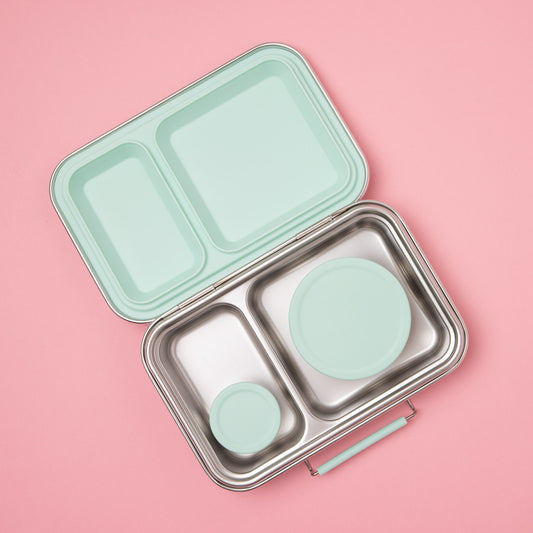 Two Compartment Leak Proof Stainless Steel Lunchbox - Mint