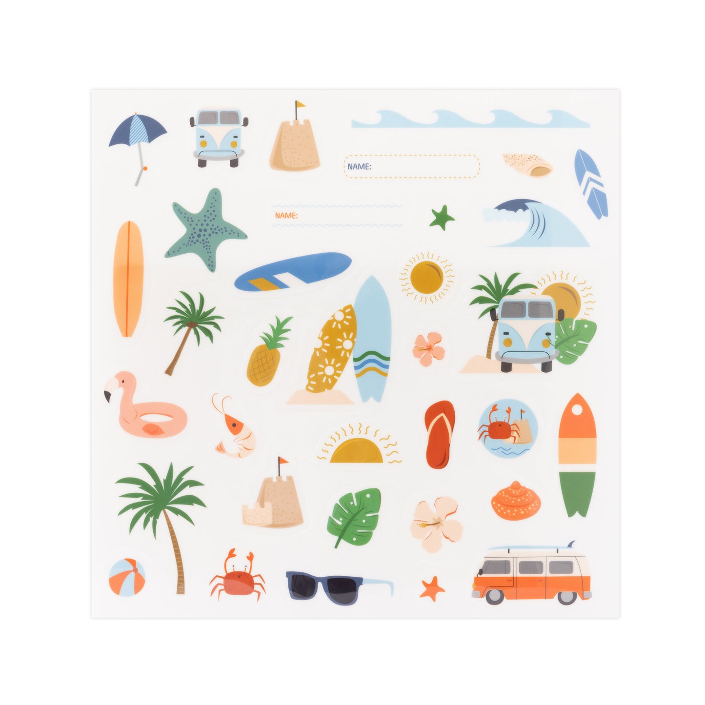 Reusable Lunch Box Stickers - Surf's Up!