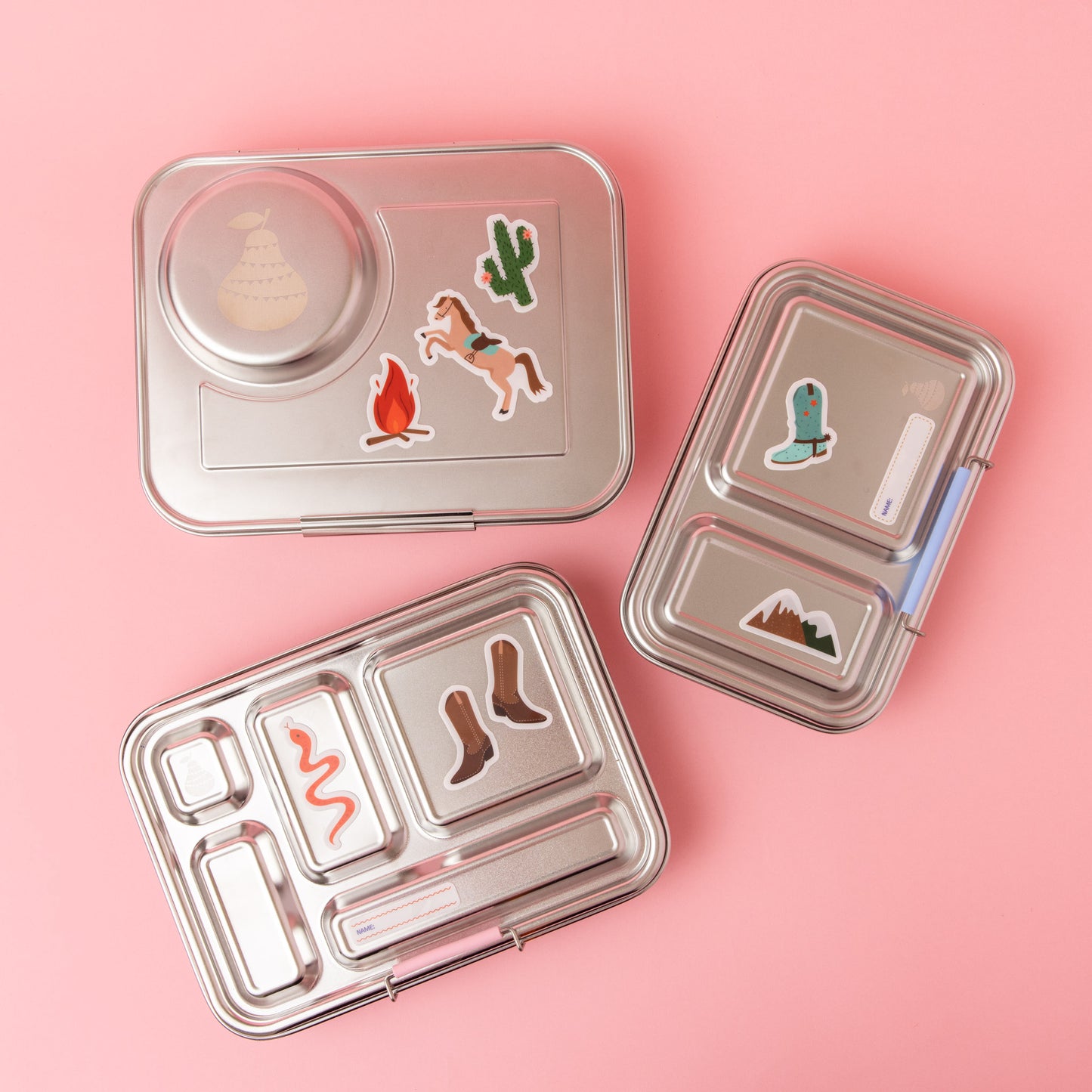 Reusable Lunch Box Stickers - Wild West