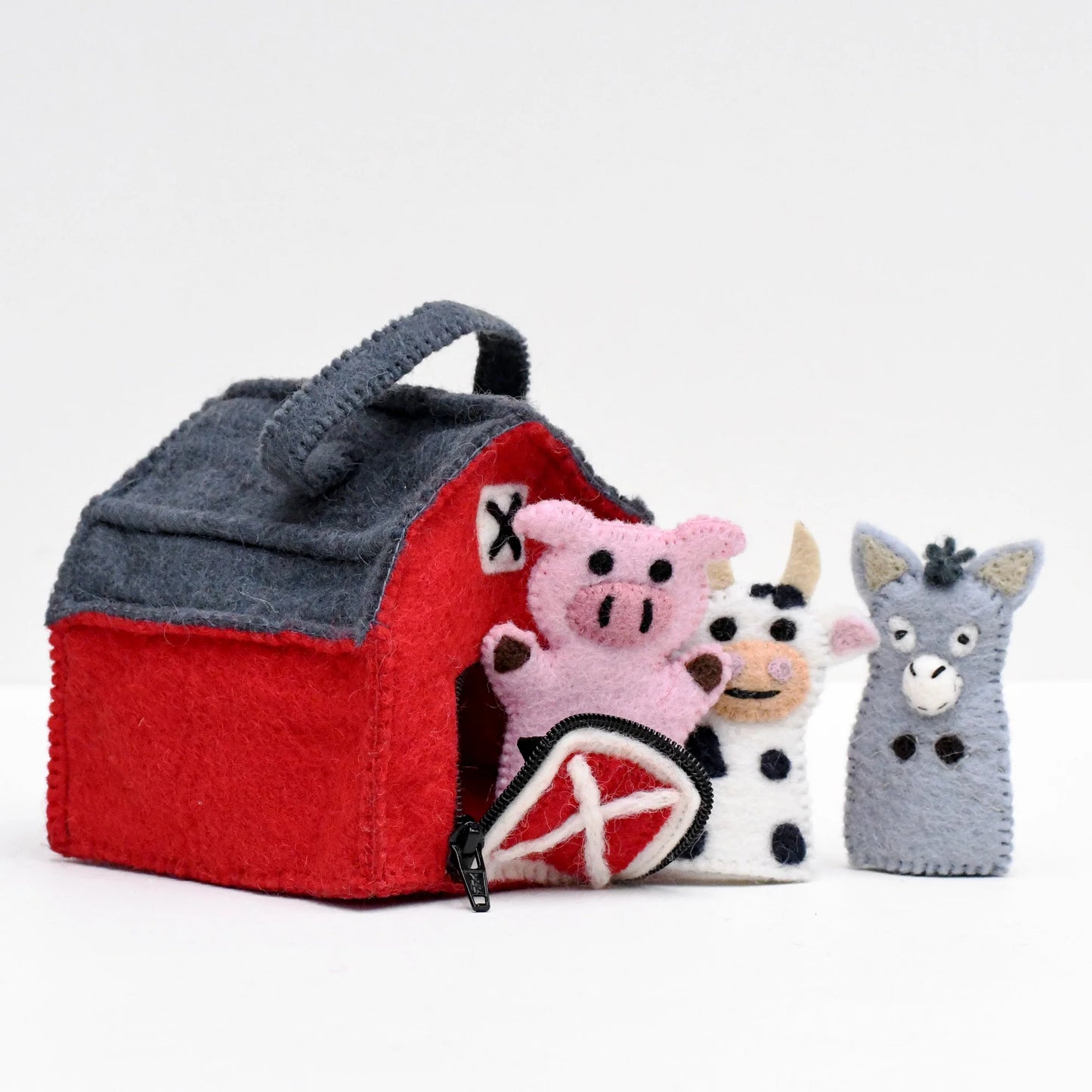 Finger Puppet Set - Farm Barn Bag