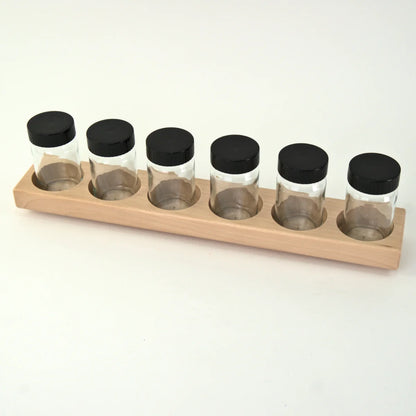 6 x 100ml Paint Jars in Wooden Holder