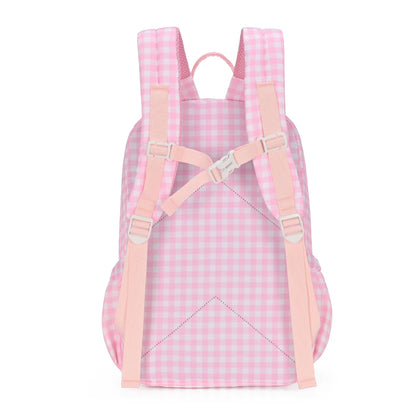 Junior Backpack - Pink Gingham
