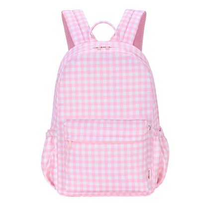 Junior Backpack - Pink Gingham