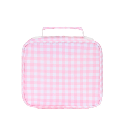 Mini Insulated Lunch Bag - Pink Gingham