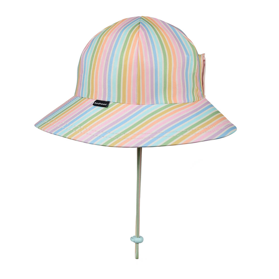 Swim Hat -  Ponytail Bucket - Rainbow