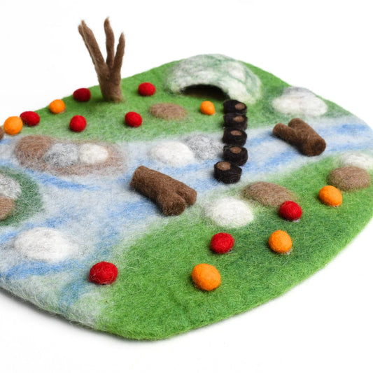 Felt Woodland River Play Mat Playscape